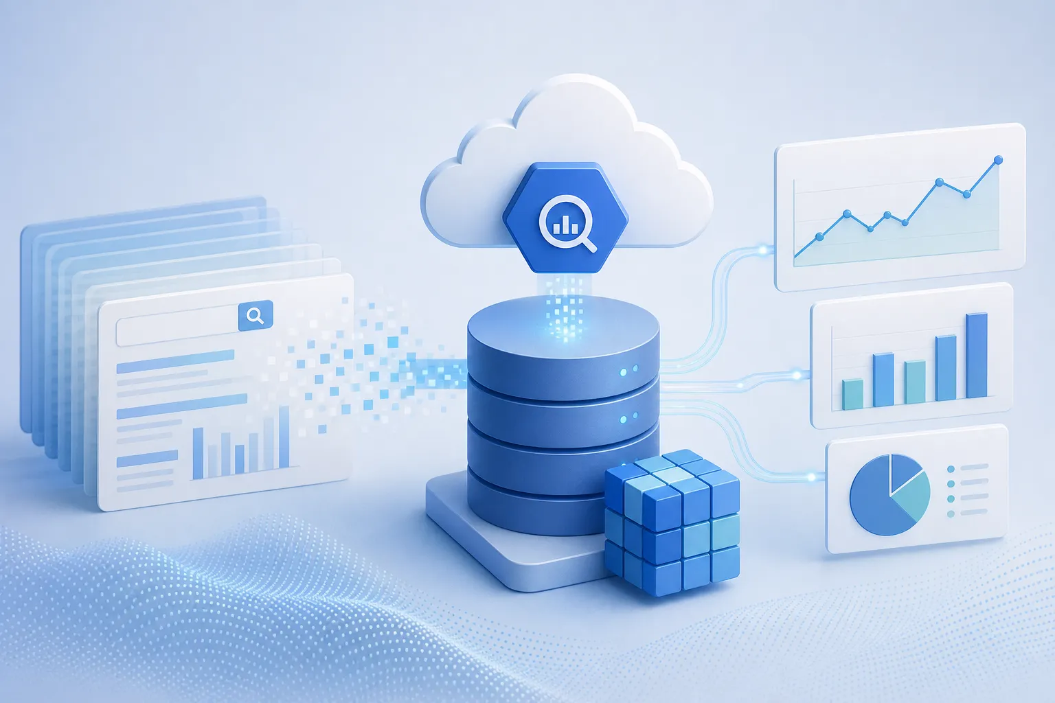 Экспорт search console bigquery — Нейтральный редакционный кадр статьи, подходящий анонсу и полному материалу