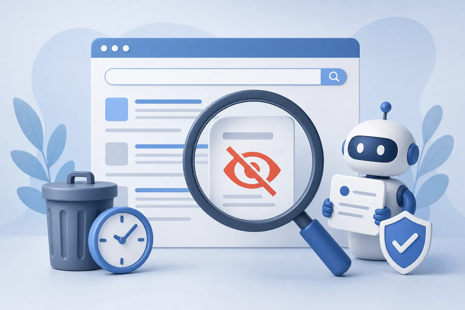 Временное удаление url search console &mdash; Нейтральный редакционный кадр статьи, подходящий анонсу и полному материалу